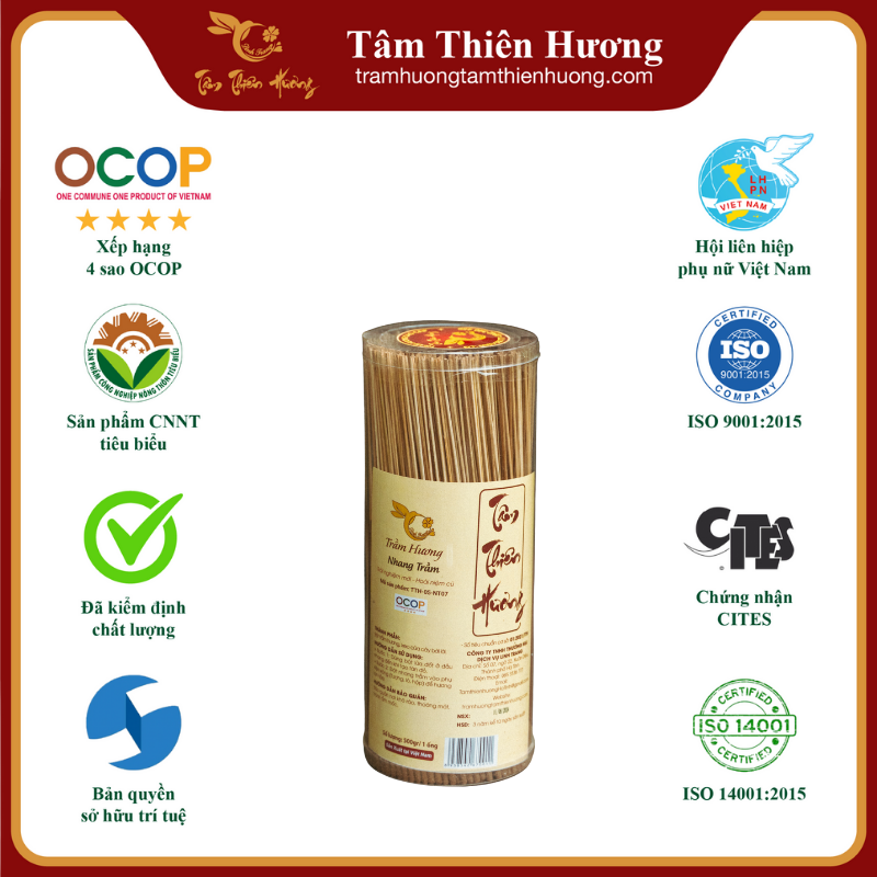 Nhang Trầm Ngắn (25cm) Ống nửa kí (500gr)